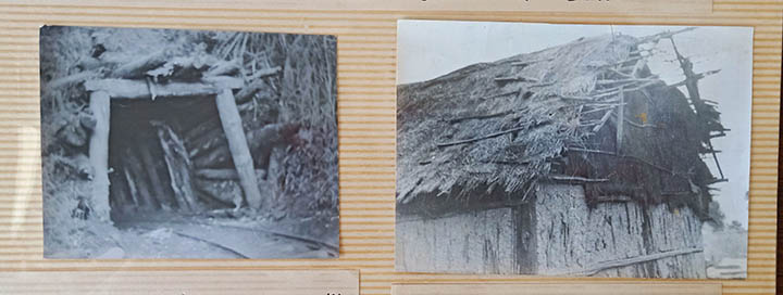 左图为残留的羊桥箐矿井，，，后被外地农民修复开采。。。。右图为残留的工棚。。。。.jpg